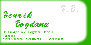 henrik bogdanu business card